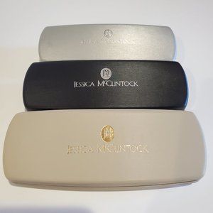 Jessica McClintock Hardshell Eyeglass Cases Black Silver Cream Blue